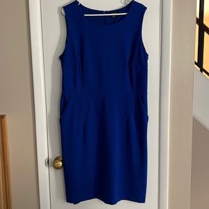 Lands End blue sleeveless dress, size 18W